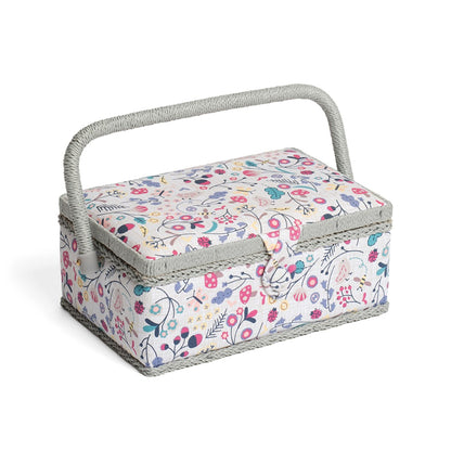Hobby Gift MRSRF/194 | Spring Time Small Rectangular Sewing Box | 24x16x11cm - hanrattycraftsgifts.co.uk