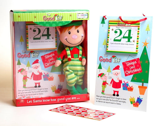 The Good Elf Plush Toy Santa Claus' Little Helper Good Behaviour Reward Gift Set - hanrattycraftsgifts.co.uk