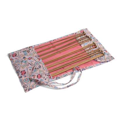 Hobby Gift MR4702F/187 | Contemporary Notions Filled 35cm Bamboo Knit Pin Roll - hanrattycraftsgifts.co.uk