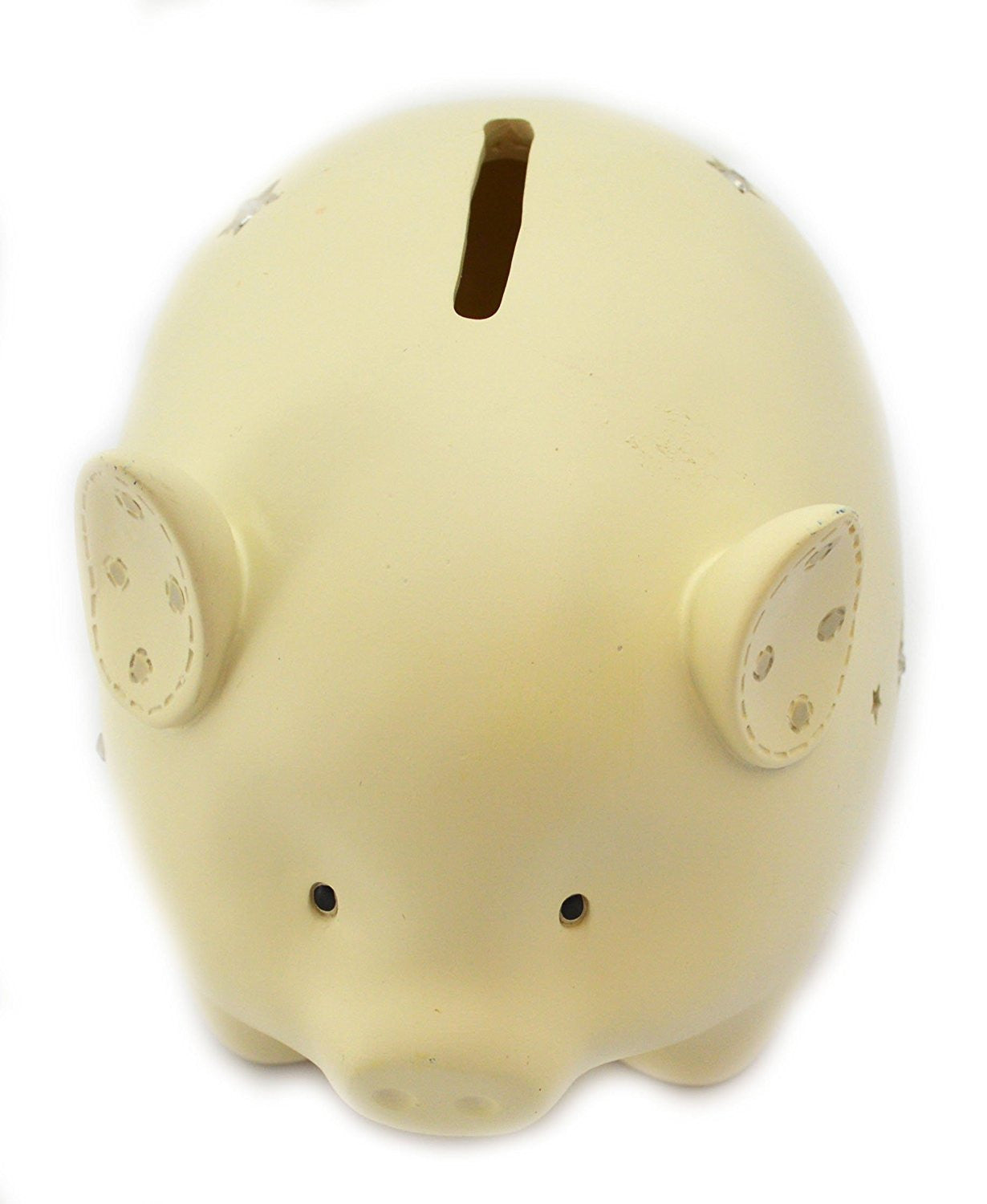 Bambino Star Decorated Cream Pig Money Bank \ Savings Bank - hanrattycraftsgifts.co.uk