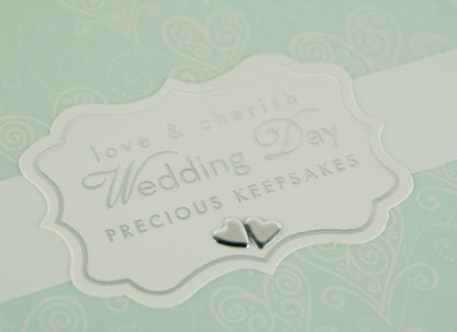 Love & Cherish Wedding Paperwrap Keepsake Box 31 x 22 cms Wedding Gift - hanrattycraftsgifts.co.uk