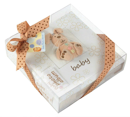 Innova Editions, Bookbound Traditional Album, 50 pages, Plush Bunny, Cream - hanrattycraftsgifts.co.uk