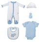 Nursery Time Rocket and Stars Baby 5 Piece Gift Set - hanrattycraftsgifts.co.uk