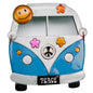 Metal Wall Art Hanger - Funky Blue Camper Van Decoration with Windshield Mirror - hanrattycraftsgifts.co.uk