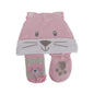 Nursery Time Baby Girls 3 Piece Cat Design Gift Set - hanrattycraftsgifts.co.uk