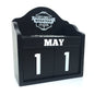 Perpetual Wooden Block Calendar Black Vintage Shabby Chic - hanrattycraftsgifts.co.uk