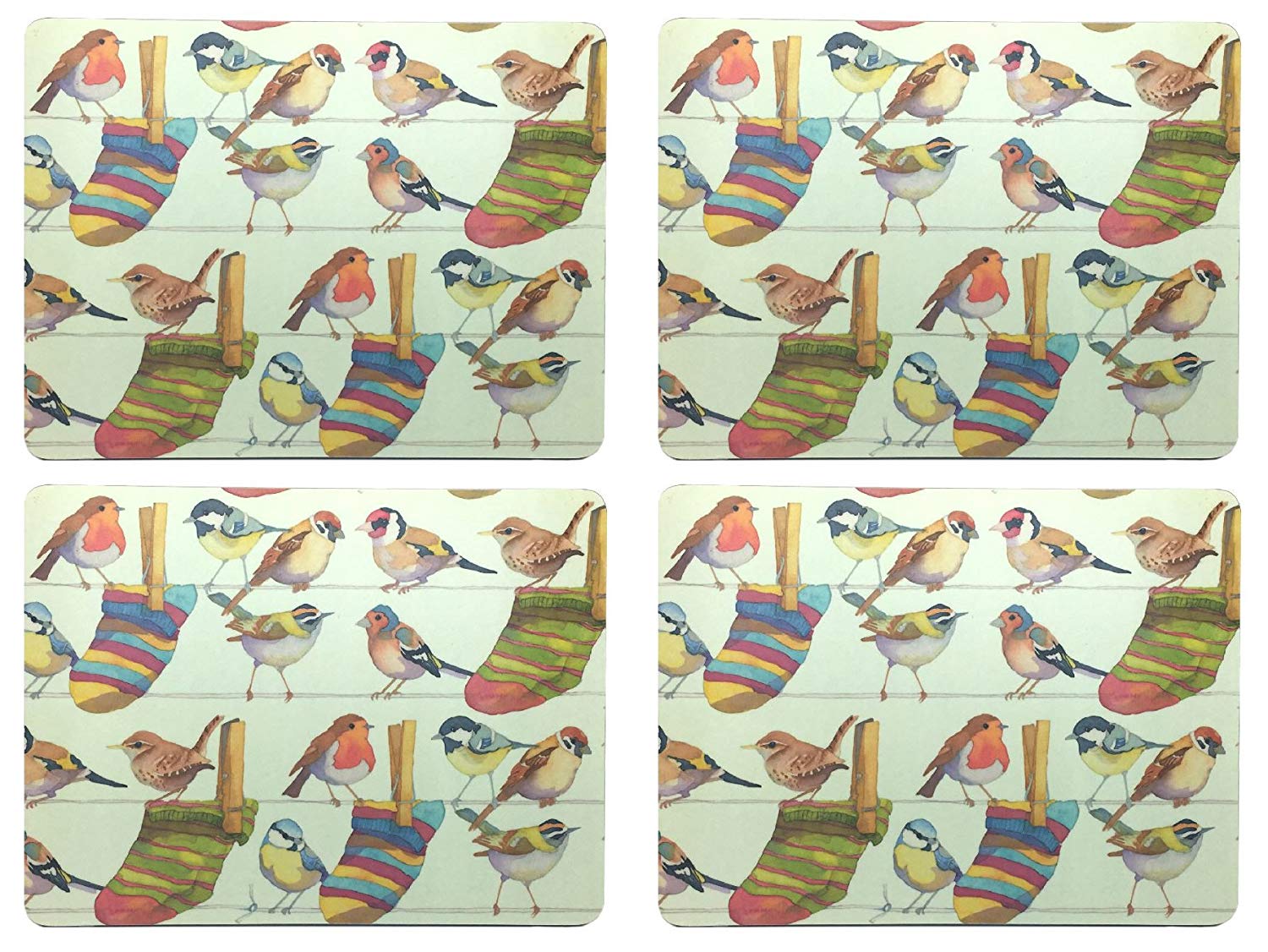 Emma Ball - "Garden Birds" Placemats - Set of 4 - hanrattycraftsgifts.co.uk