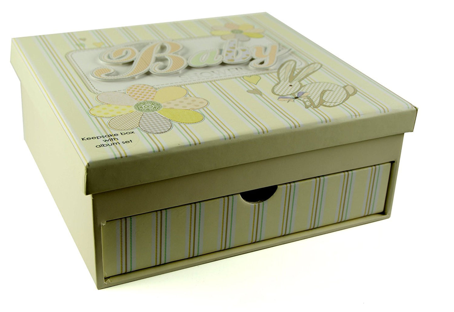 laura darrington baby shower keepsake box with album set patchwork collection - hanrattycraftsgifts.co.uk