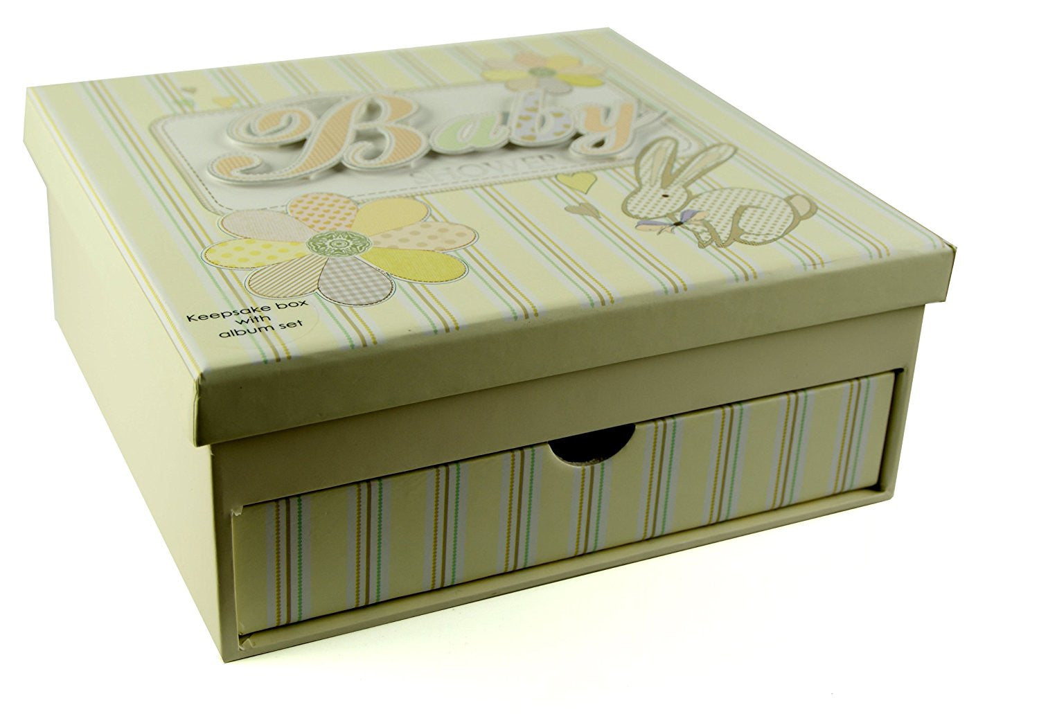 laura darrington baby shower keepsake box with album set patchwork collection - hanrattycraftsgifts.co.uk
