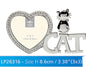 Diamante Love Cat Frame LP26316, excellent gift for cat lovers, photo frame with heart-shaped frame, a must buy gift for animal lovers and pet lovers....Stock limited. - hanrattycraftsgifts.co.uk