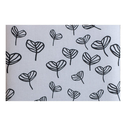 Hobby Gift HGS/093 Black Parsely Leaf on White Small Sewing Basket 20x20x11cm - hanrattycraftsgifts.co.uk
