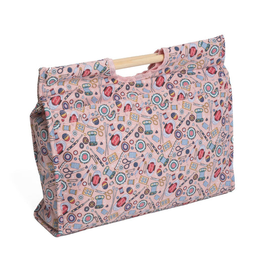 HobbyGift MR4687/187 Contemporary Notions Craft Bag/Wooden Handles 11x42x31½cm - hanrattycraftsgifts.co.uk
