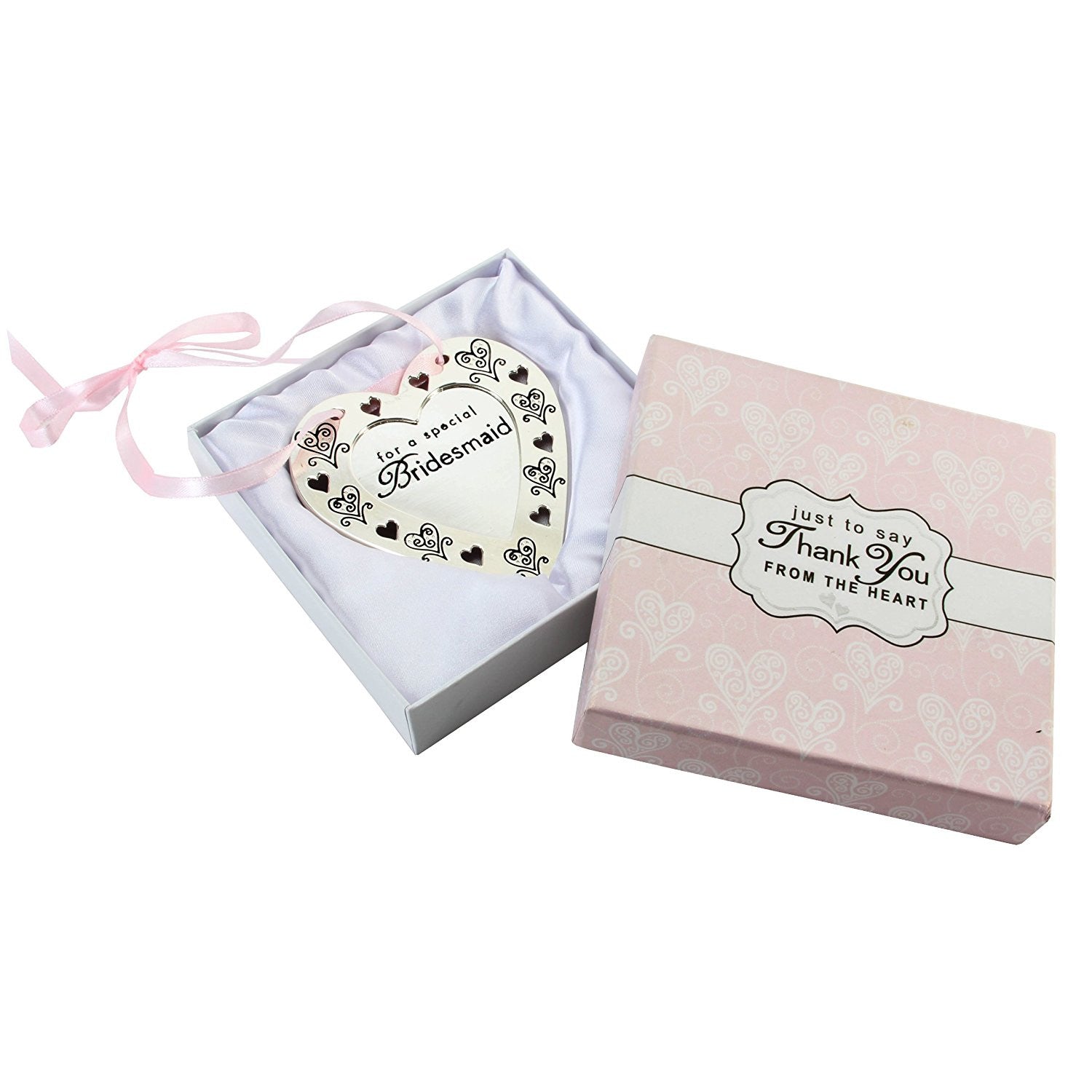 Love & Cherish Silverplated Heart Plaque - Bridesmaid - hanrattycraftsgifts.co.uk