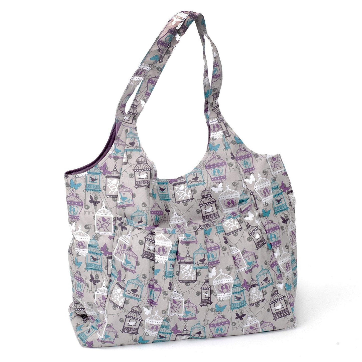 HobbyGift MR4743/123 | Soft Tote Bag Birdcage Design - hanrattycraftsgifts.co.uk
