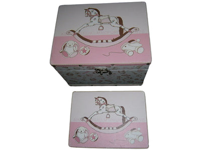 little ones rocking horse baby girl box set - hanrattycraftsgifts.co.uk