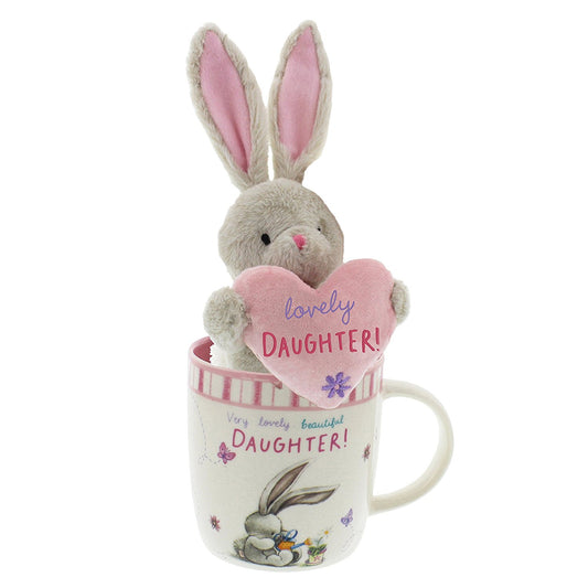Bebunni Rabbit Small Standing Mug Gift Set Daughter - hanrattycraftsgifts.co.uk