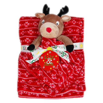 Newborn Baby Gifts Warm Blankets Sets For Girls Boys Unisex Winter Cotton Fleece Animal Comforter Christmas - hanrattycraftsgifts.co.uk