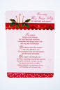 Missing My Dear Wife Grave Card Christmas Decorations Memorial Remembrance Card - hanrattycraftsgifts.co.uk