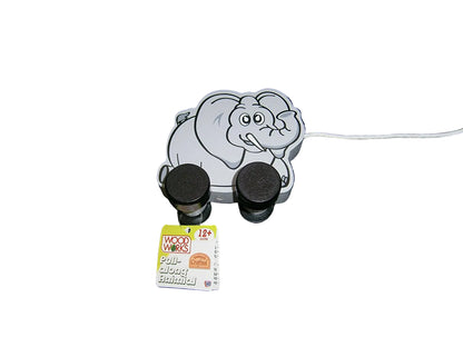 pull-along animal grey ellephantor yellow lion one supplied please state your prefference - hanrattycraftsgifts.co.uk