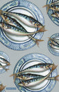 Caroline cleave PLATED MACKEREL TEA TOWEL