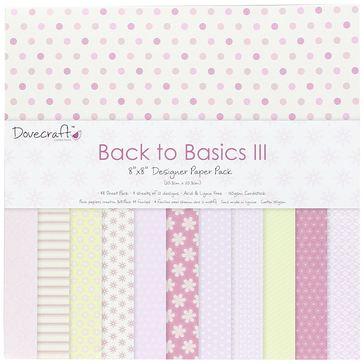 Dovecraft Paper Pack Basics Iii - hanrattycraftsgifts.co.uk