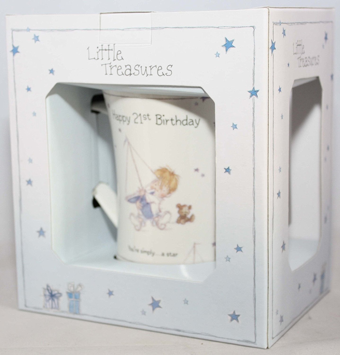 Little Treasures Happy 21st Birthday China Mug - hanrattycraftsgifts.co.uk
