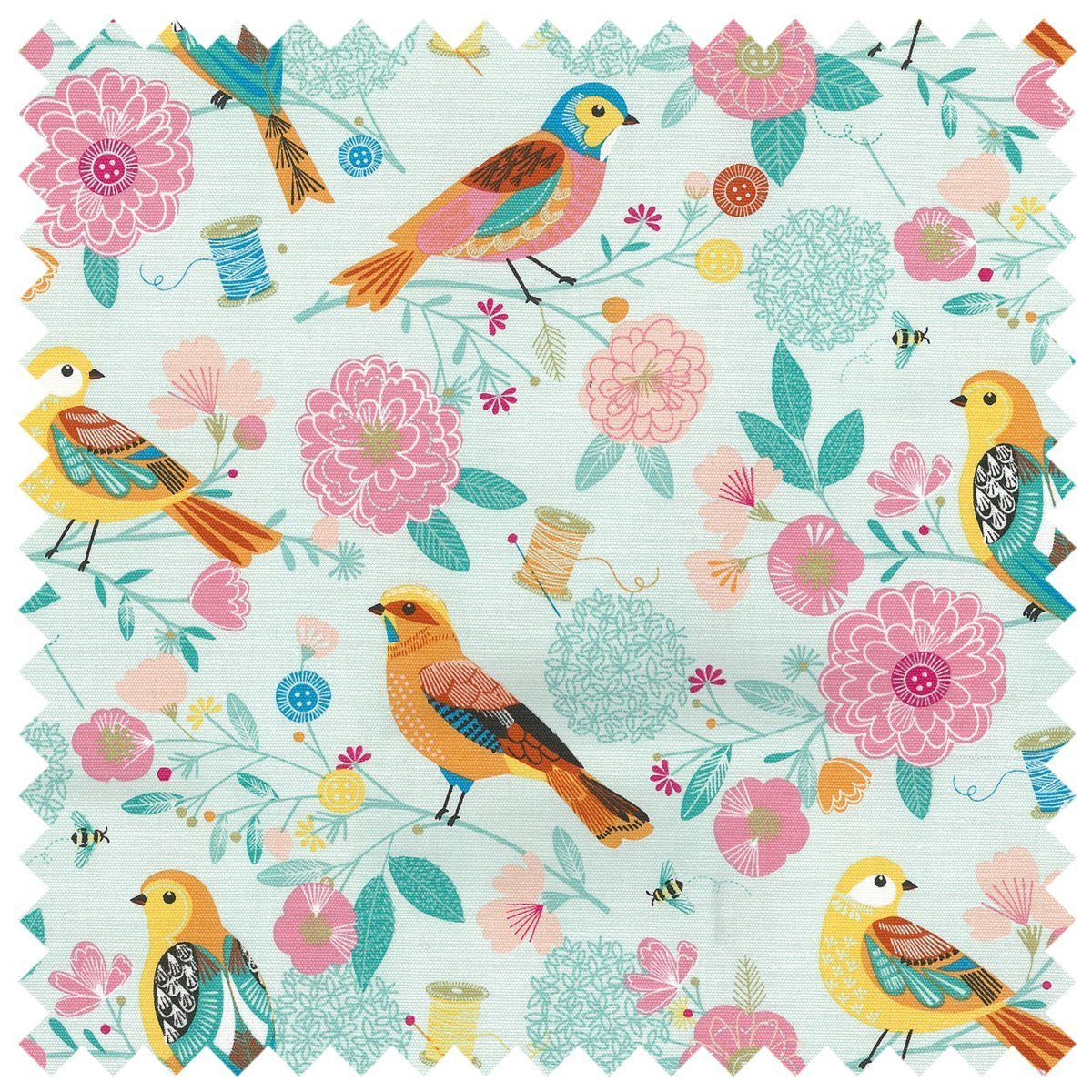 Craft Bag - Matt PVC - Birdsong | Hobby Gift MRB/275 | 12½x39x35cm - hanrattycraftsgifts.co.uk