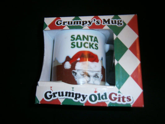grumpys mug santa sucks - hanrattycraftsgifts.co.uk