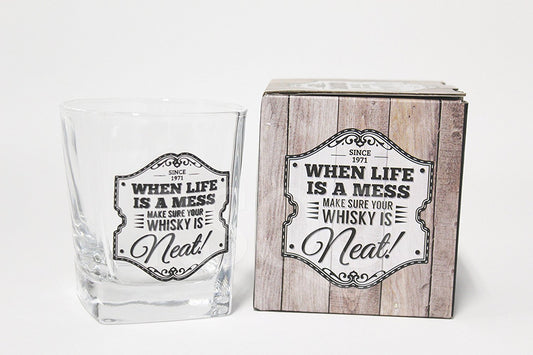 Gentlemens Whiskey Glass Slogan Gents Gift Mens Fathers Day Birthday Dad Present - hanrattycraftsgifts.co.uk
