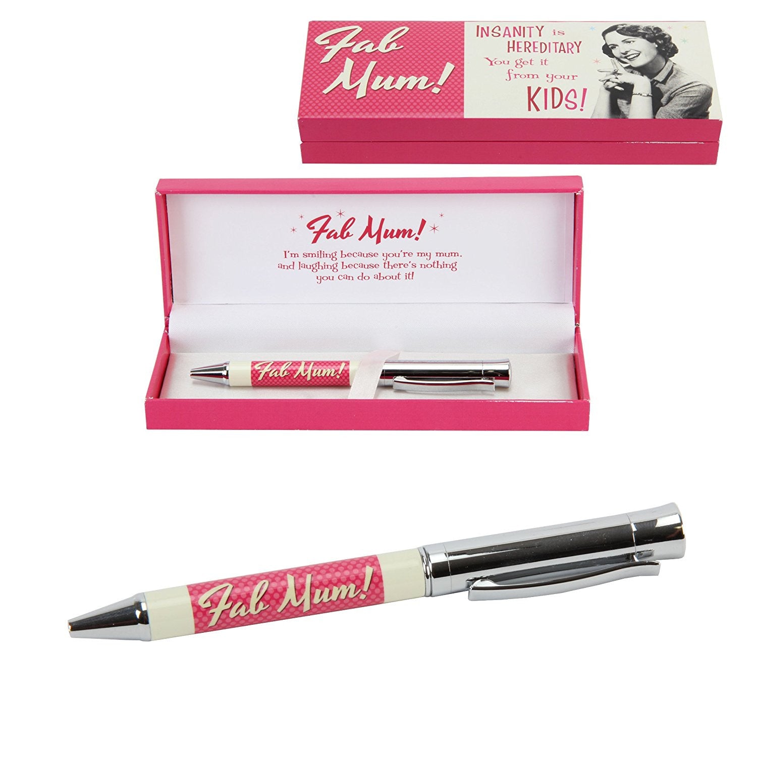 Juliana Polkadot Fab Mum Pen - hanrattycraftsgifts.co.uk