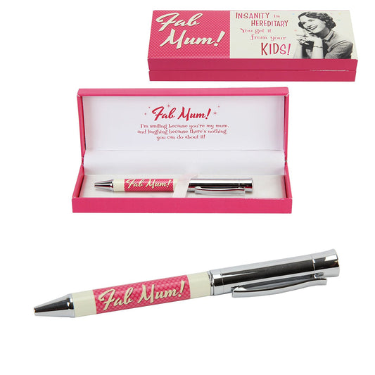 Juliana Polkadot Fab Mum Pen - hanrattycraftsgifts.co.uk