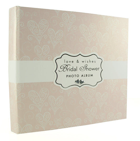 Love & Cherish Pearlised Paperwrap Bridal Shower Photo Album Wedding Gift - hanrattycraftsgifts.co.uk