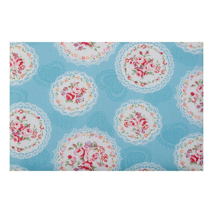 Hobby Gift Floral Design Knitting Bag on Blue (15 x 42 x 17.5cm) - hanrattycraftsgifts.co.uk