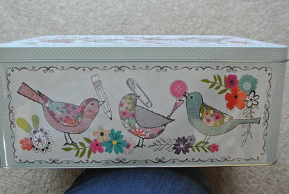 Peel & Sardine Large "Bits & Bobs Birds" Keepsake Tin - hanrattycraftsgifts.co.uk