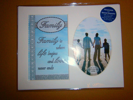 family sentiments keepsake photo mount 8x10 - hanrattycraftsgifts.co.uk