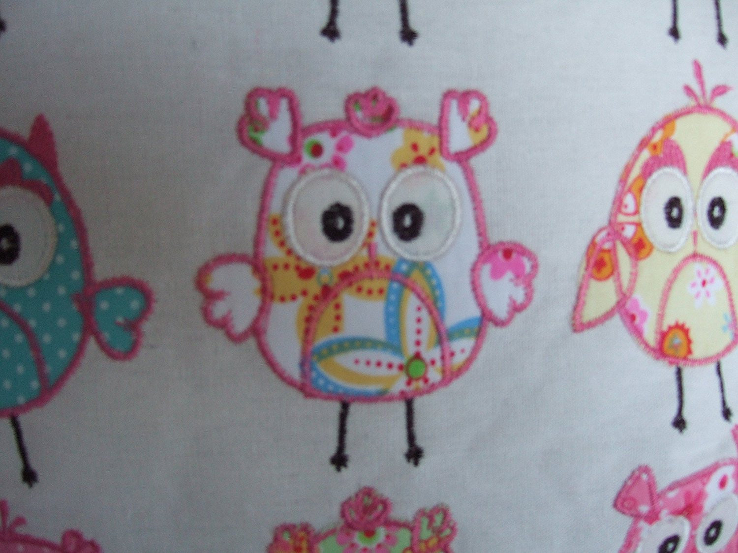 Patchwork Style Owls Decorative Cushion - Great Shabby Chic Decor - hanrattycraftsgifts.co.uk