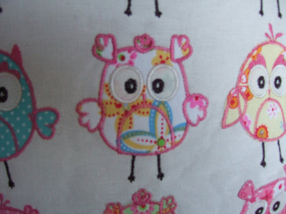 Patchwork Style Owls Decorative Cushion - Great Shabby Chic Decor - hanrattycraftsgifts.co.uk
