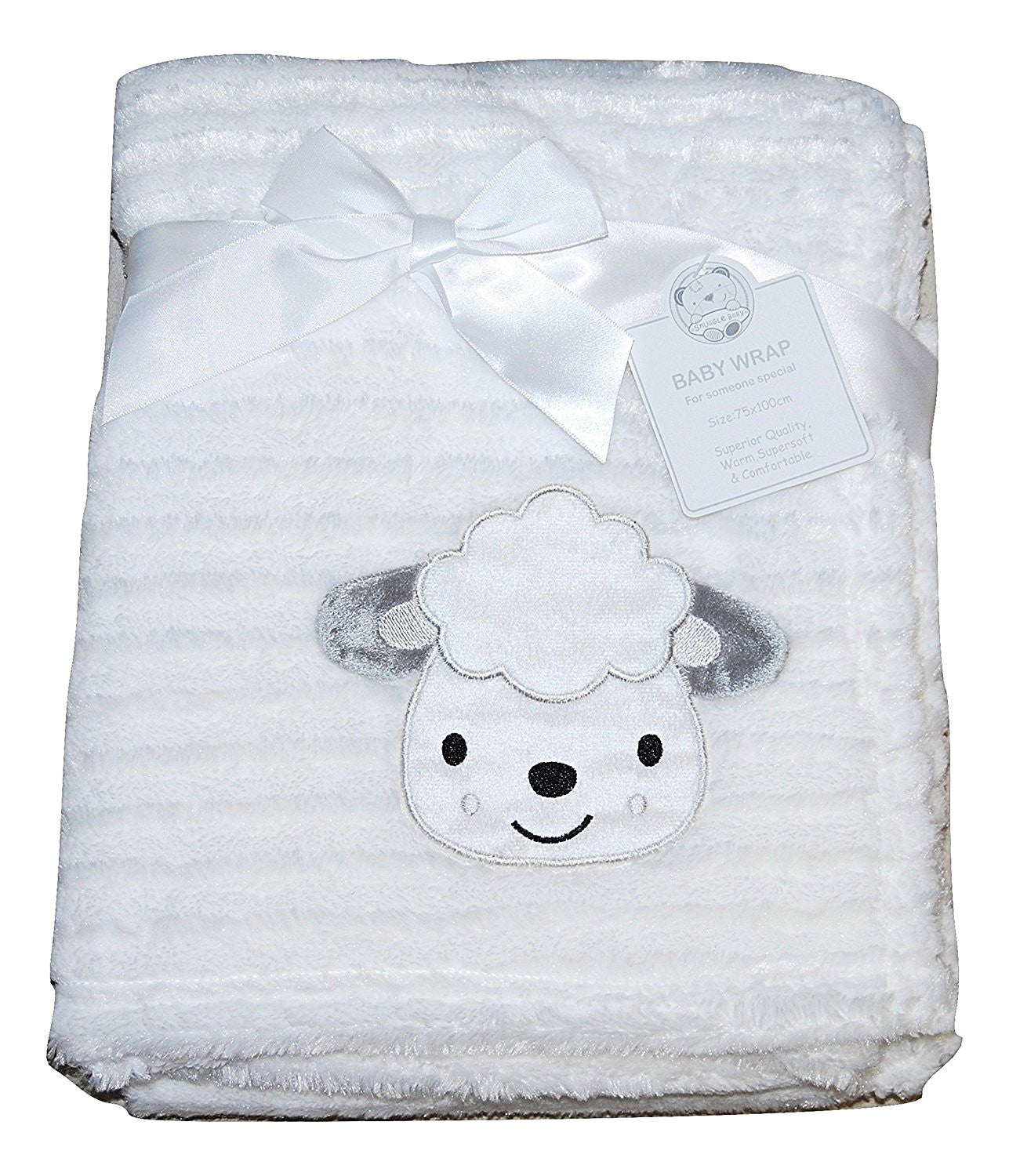 Baby Girl Boy Unisex Soft Fleece Wrap Blanket Pram Cot Crib Moses Basket Sheep - hanrattycraftsgifts.co.uk