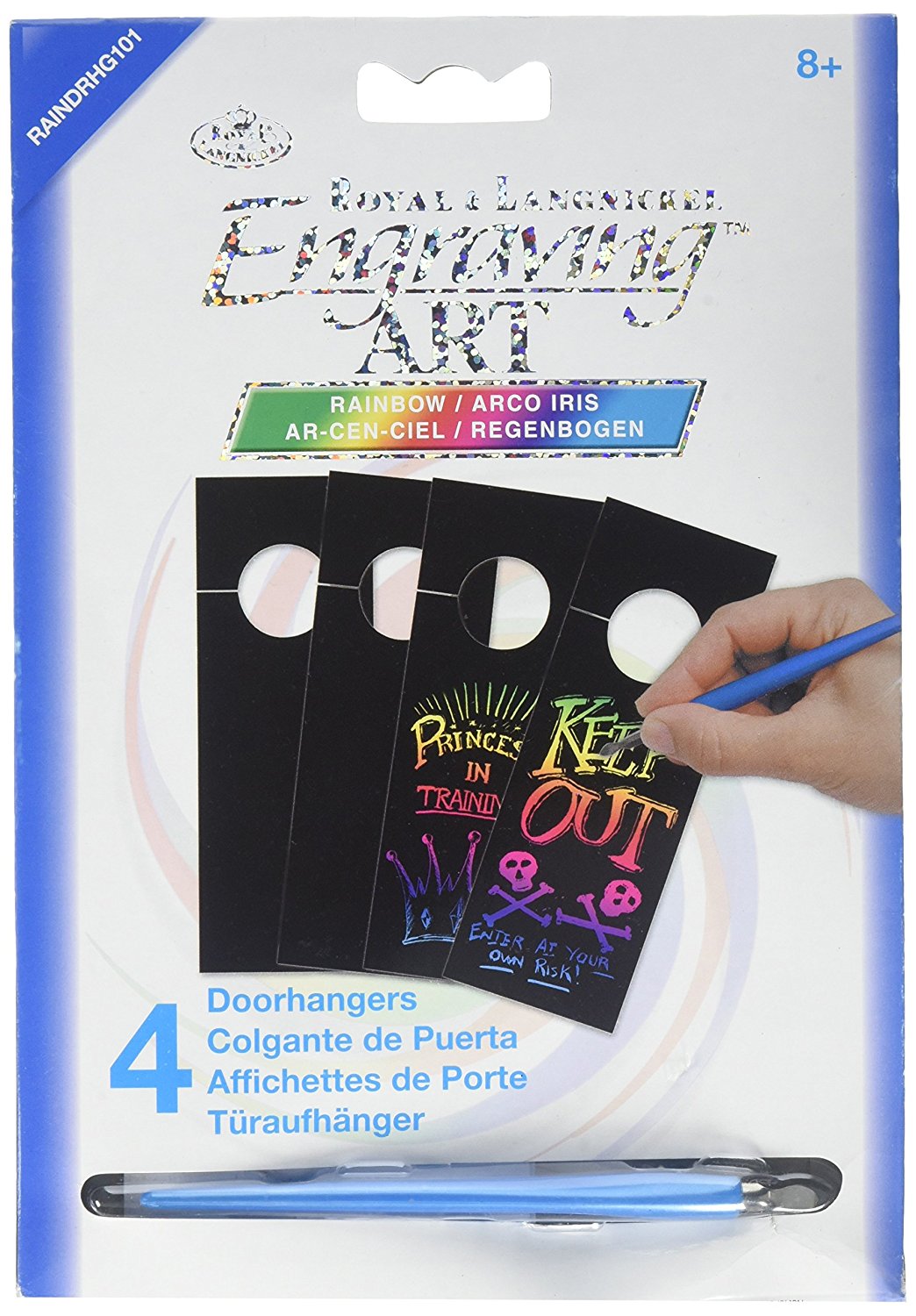 Rainbow Foil Engraving Art Door Hangers- - hanrattycraftsgifts.co.uk