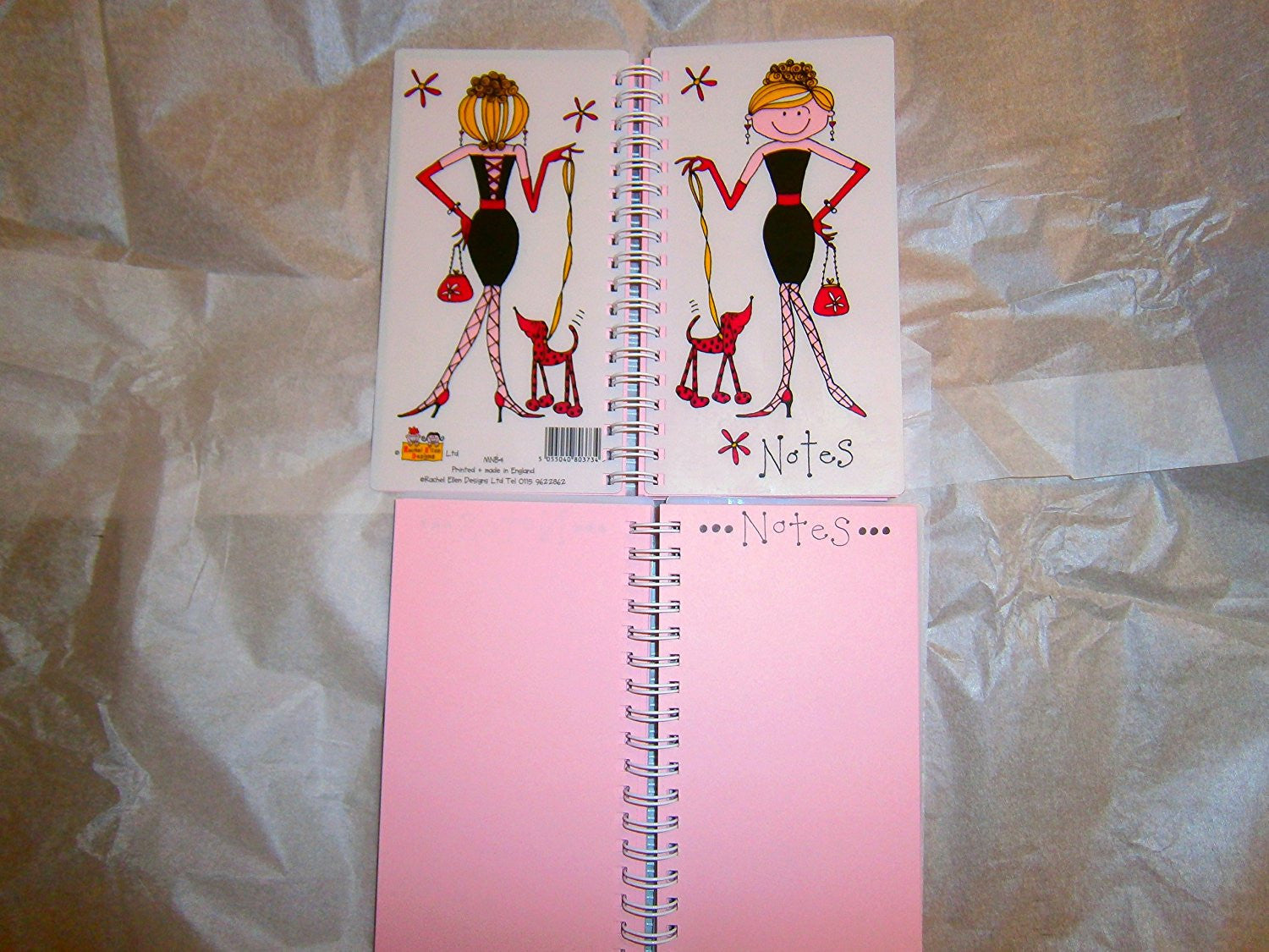 lady notes book elegant lady women holding bag and dog - hanrattycraftsgifts.co.uk