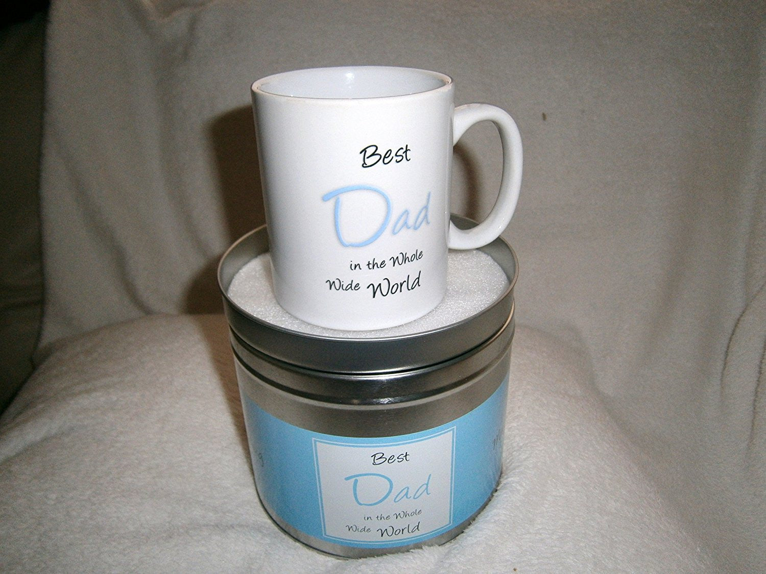dad mug in a tin gift BEST DAD IN THE WHOLE WIDE WORLD - hanrattycraftsgifts.co.uk