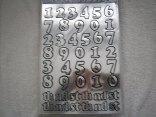 paper craft toppers 2pack 1silver 1gold nos&alphabets mirror effect - hanrattycraftsgifts.co.uk
