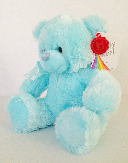 Keel Toys Nursery Goodnight Bear Soft Toy - 25cm Blue - hanrattycraftsgifts.co.uk