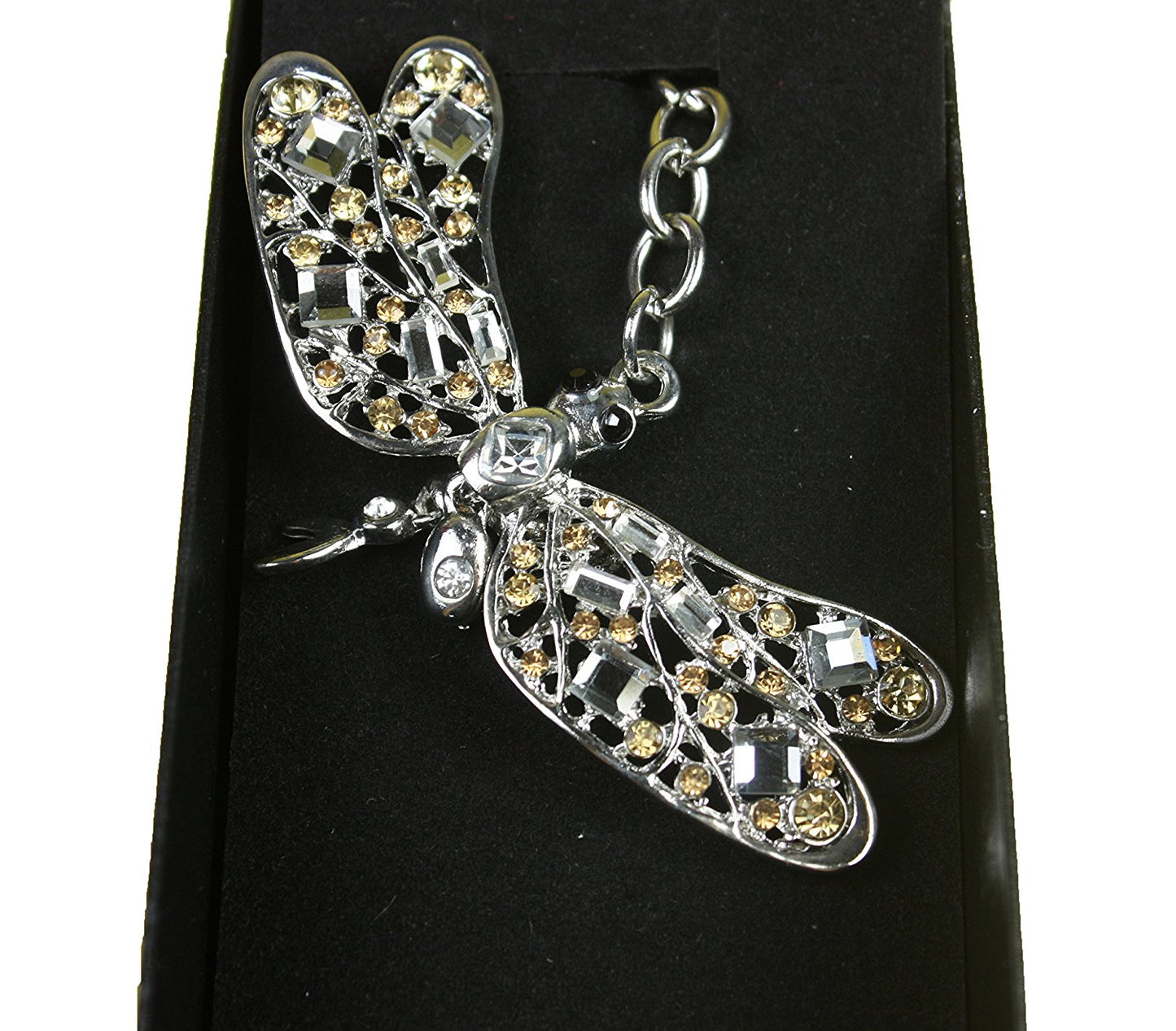 Dragonfly Diamante Keyring and Presentation Box - hanrattycraftsgifts.co.uk