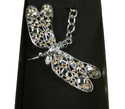 Dragonfly Diamante Keyring and Presentation Box - hanrattycraftsgifts.co.uk