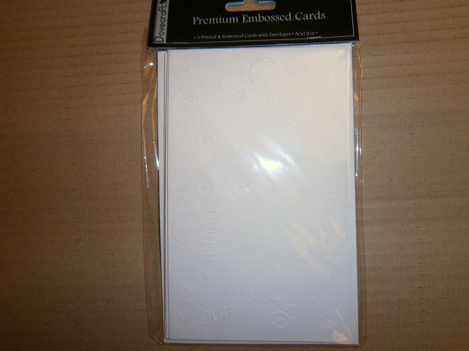 premium embossed cards sports 5 printed cards with envelopes acid free - hanrattycraftsgifts.co.uk
