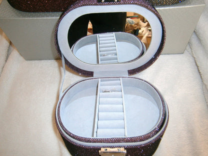 jewellery case glittery effect choice colours please state or one at random - hanrattycraftsgifts.co.uk