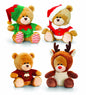 christmas pip bear 20cm assorted one supplied - hanrattycraftsgifts.co.uk