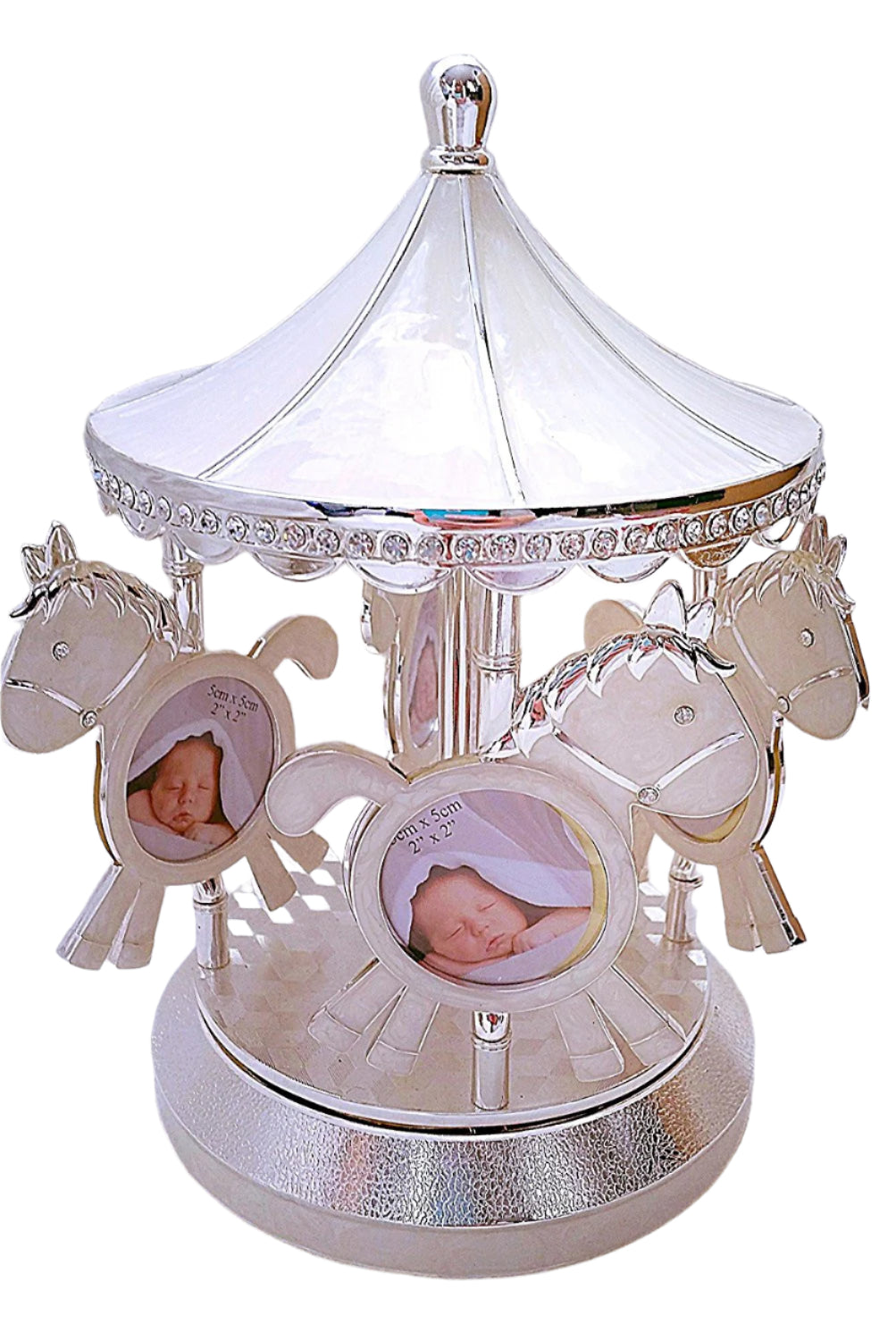 juliana baby photo frame musical carousel - hanrattycraftsgifts.co.uk
