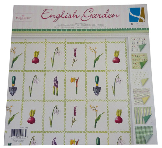 GCD 12" x 12" Double sided Scrapbooking Paper SPRING FLORAL English Garden gardening 24 - hanrattycraftsgifts.co.uk